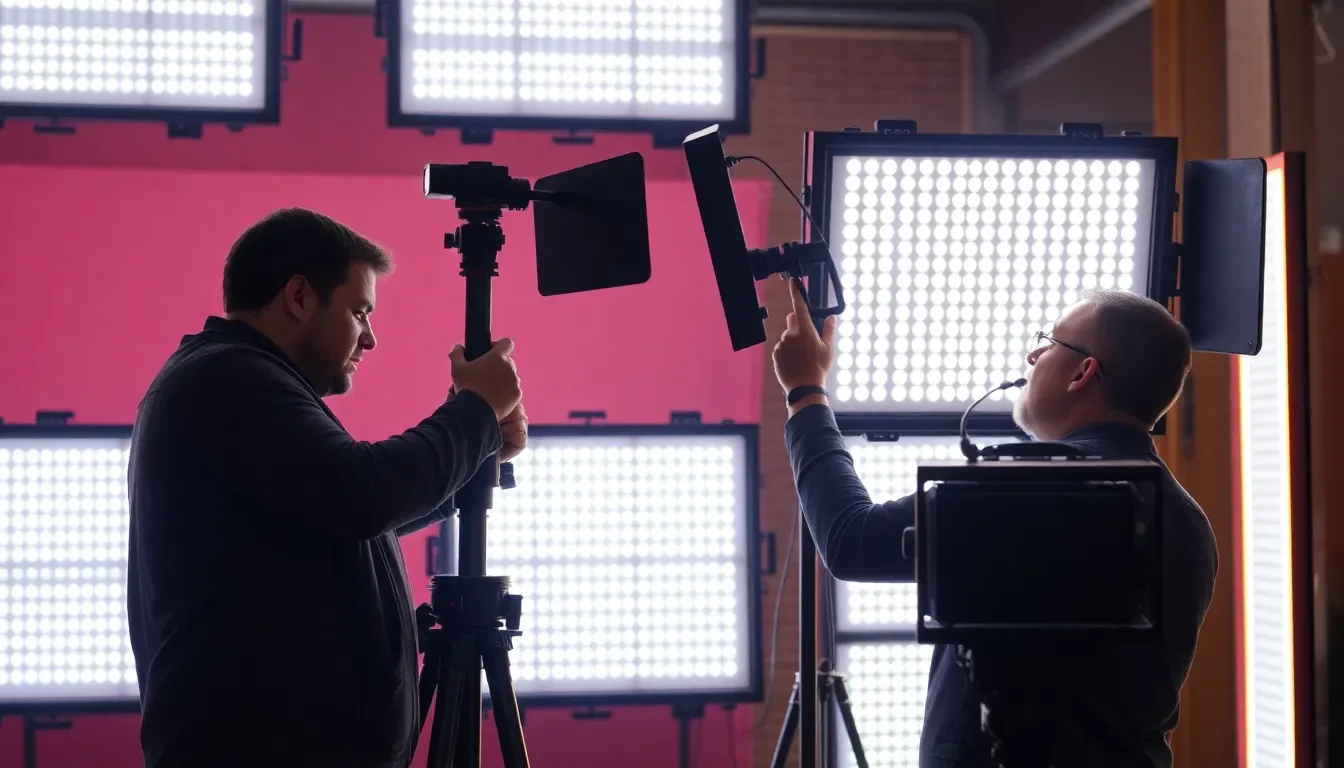 Professional lighting equipment and LED panels for film production in Vietnam